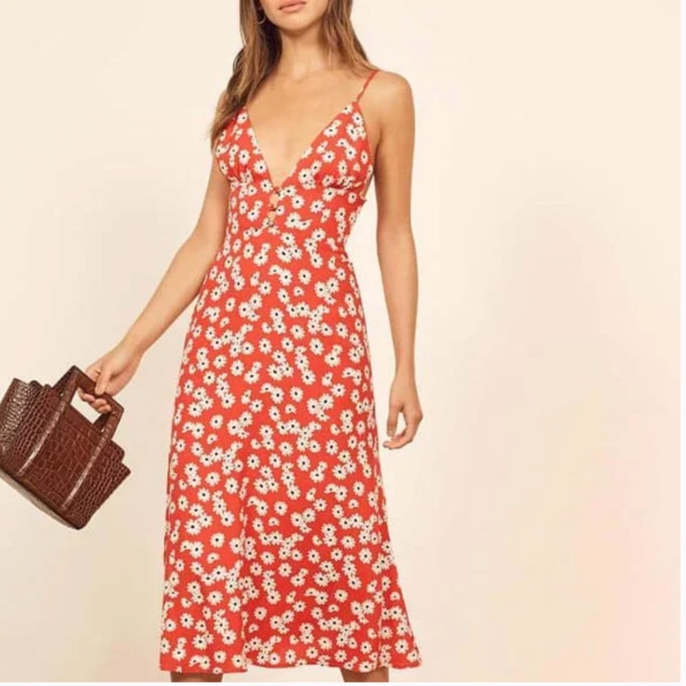 Reformation Montague Midi Dress | Size 8